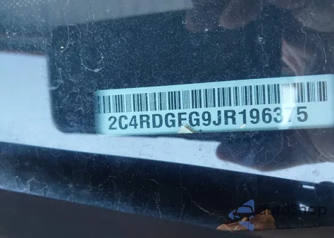 2018 Dodge Grand Caravan Gt z USA, uszkodzony, nr VIN 2C4RDGEG9JR196375